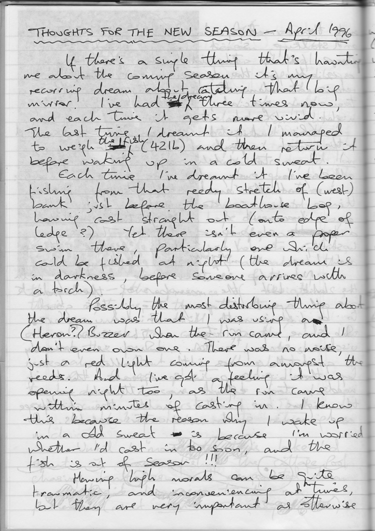Fennel's Journal - the very first letter 1996