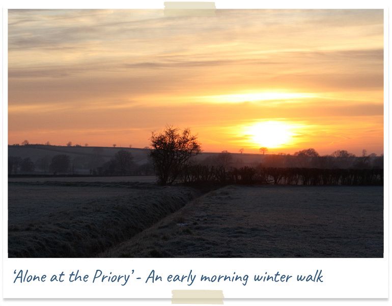 Alone at the priory - an early morning winter walk