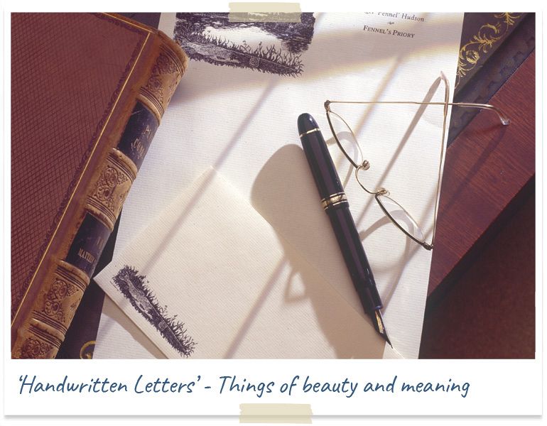 Handwritten letters - things of beauty and meaning