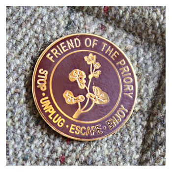 Friend of the Priory pin badge