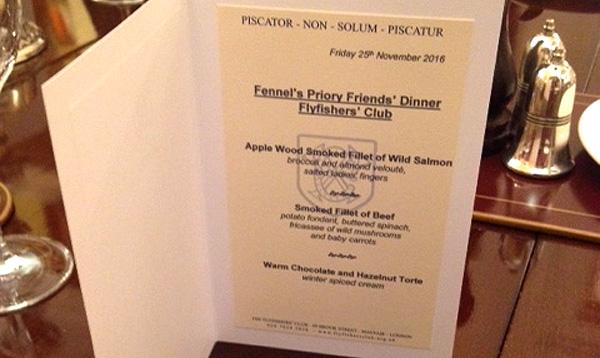 FFC Fennel's Priory menu