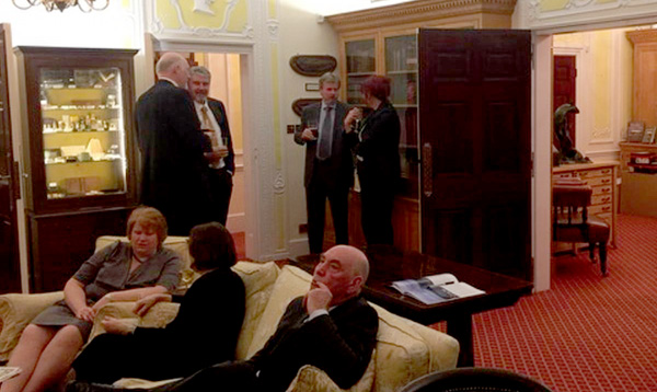 Guests relax in the Flyfishers' Club