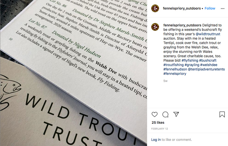 Fennel Hudson wild trout trust auction 2020