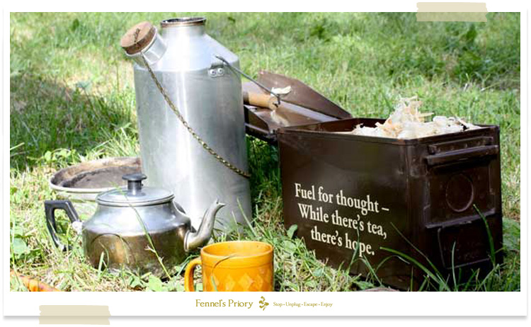 Traditional angling camping equipment