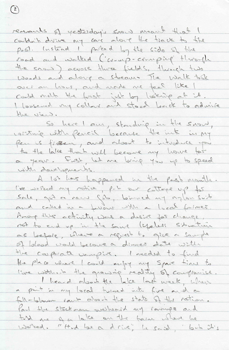 Fennel's Journal - original handwritten letter from 2007 - page 2