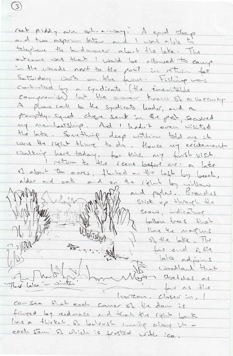 Fennel's Journal - original handwritten letter from 2007 - page 3