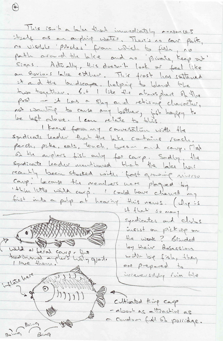 Fennel's Journal - original handwritten letter from 2007 - page 4