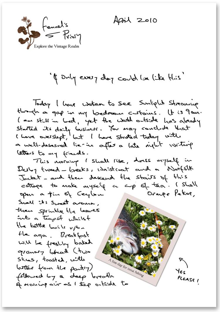 Fennel's Journal - the original handwritten colour version