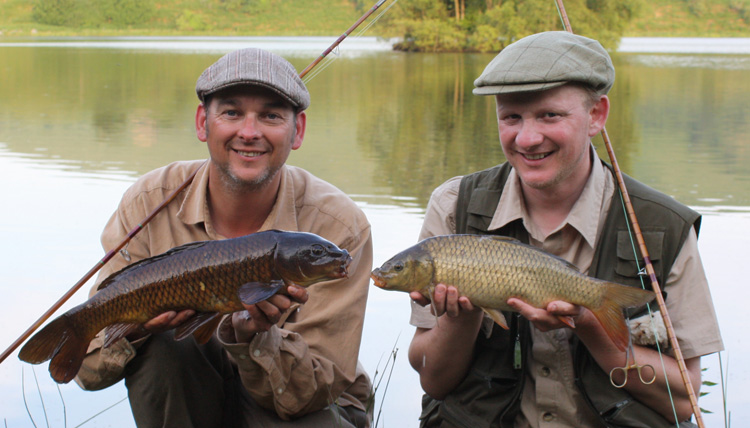 Old and young wild carp