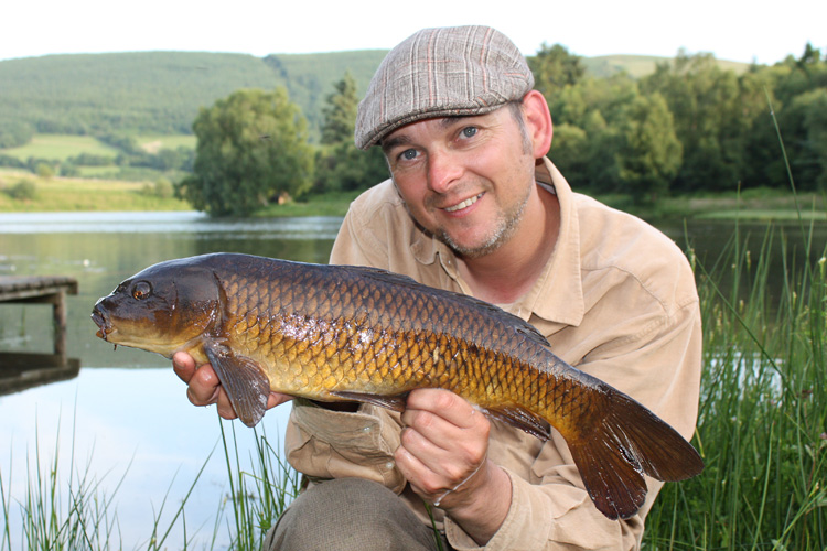 Stuart Harris with a wild carp
