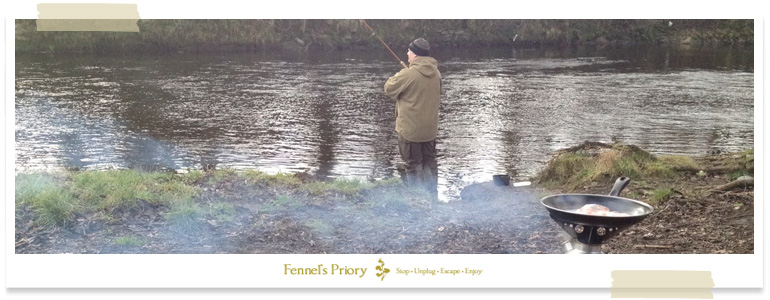 Tentipi camping and grayling fishing event, Welsh Dee