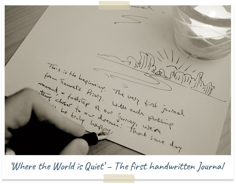 Where the world is quiet - the first handwritten journal